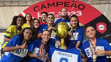 Feminino Sub-20 Guarujá conquista título da Liga Paulista de Futsal - Imagem: reprodução Prefeitura de Guarujá