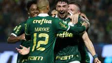 Jogadores do Palmeiras comemoram gol diante da Ponte Preta, pelo Campeonato Paulista - Imagem: Twitter/ @Palmeiras
