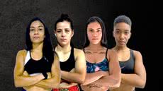 Da esquerda para direita: Bárbara Fersan, FerandaPeppa, Joyce Fernanda e Suellen Susu em busca do cinturão e de uma premiação que gira em torno de R$ 5 mil reais - Imagem: Divulgação