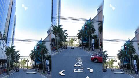A rua é conhecida por ser próxima do Shopping Praiamar, em Santos - Imagem: Google Maps