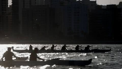 Santos receberá Campeonato Brasileiro de Canoa Havaiana no próximo fim de semana - Imagem: reprodução Prefeitura de Santos