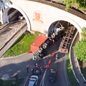 Motoristas precisaram utilizar rotas alternativas pelo Elevado Aristides Bastos e Amador Bueno - Imagem: Reprodução / Drone Ruff