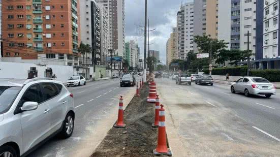 Avenida Presidente Wilson terá obras de drenagem que podem causar transtornos no tráfego por dois meses a partir de 3 de fevereiro - Imagem: Reprodução/PMS