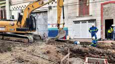 O acidente ocorreu na Rua Doutor Cochrane, no bairro Paquetá, em Santos - Imagem: Izabelly Fernandes