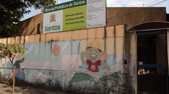 Unidade Municipal de Educação Emília Maria Reis em Santos - Imagem: Reprodução/Divulgação/Prefeitura de Santos