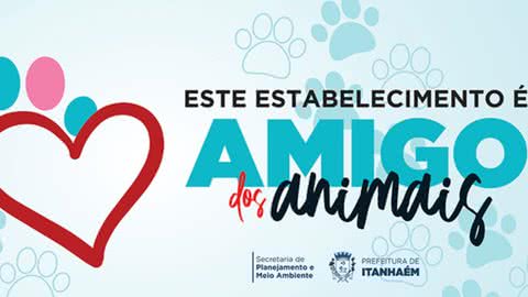 Itanhaém lança projeto 'Estabelecimento Amigo dos Animais'; saiba como adquirir - Imagem: reprodução Prefeitura de Itanhaém