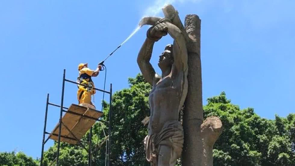 Existe uma estátua de São Sebastião no Rio de Janeiro - Imagem: reprodução Prefeitura do Rio de Janeiro