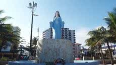 Estátua de Iemanjá, em Praia Grande, será revitalizada - Imagem: reprodução Twitter