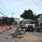 Nova etapa das obras na Alameda Armênio Mendes amplia interdições, altera trajetos de ônibus e modifica o trânsito no bairro Aparecida, em Santos - Imagem: Henrique Teixeira/arquivo