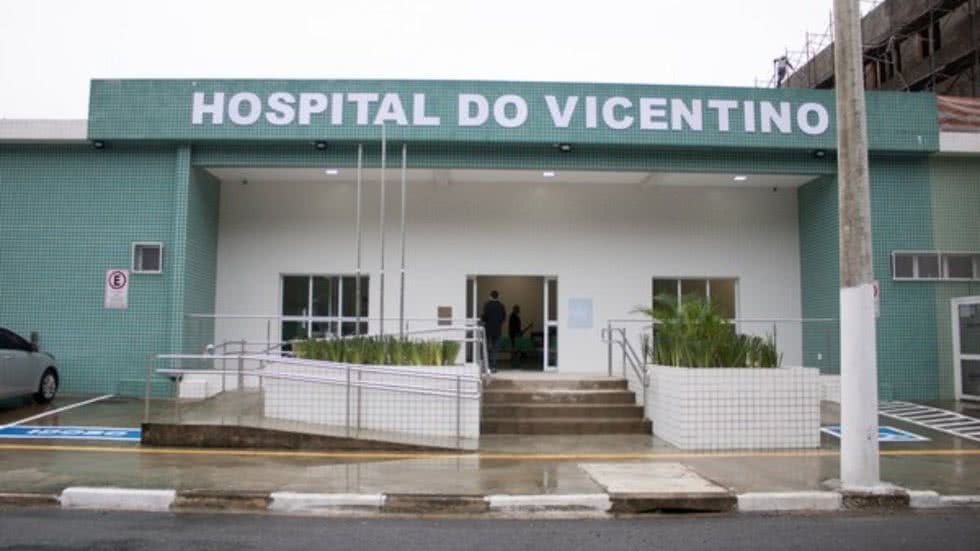 Hospital onde o ex-policial se encontra internado - Imagem Reprodução/Prefeitura Municipal de São Vicente