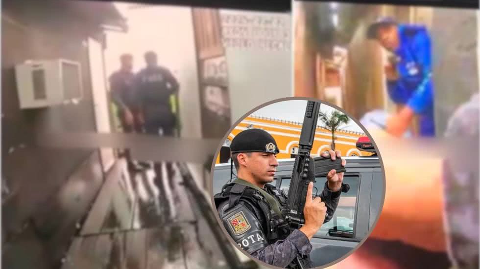 Imagens obtidas através da câmera corporal do soldado da Rota Samuel Wesley Cosmo. - Imagem: Divulgação / Policia Militar