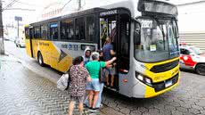 Ônibus de São Vicente. - Imagem: Reprodução | A Tribuna