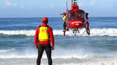 Garçom é arrastado por correnteza e desaparece no mar no litoral de São Paulo - Imagem: Divulgação/ Corpo de Bombeiros