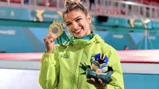 Em 2021, ela assegurou a medalha de bronze no Campeonato Mundial de Judô - Imagem: Prefeitura de São Vicente