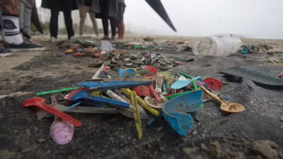 Dados preocupantes sobre a poluição por plásticos no litoral brasileiro. - Imagem: Reprodução/Sea Shepherd Brasil