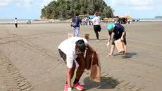 Santos terá mutirão de limpeza na praia durante World Cleanup Day; saiba detalhes - Imagem: reprodução Prefeitura de Santos