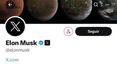 A foto de perfil de Musk, em seu twitter, já está atualizada com o novo logo - Imagem: reprodução redes sociais