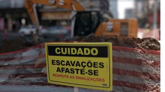 Obras do VLT em Santos causam novas interdições - Imagem: Divulgação / Prefeitura de Santos