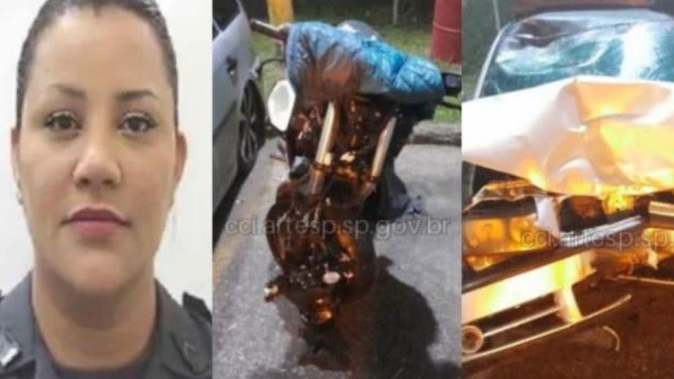 Bruna Magalhães Jurasky, de 36 anos, soldado do 21º Batalhão de Polícia Militar do Interior - Imagem: Divulgado/ Polícia Militar e CCI - Artesp