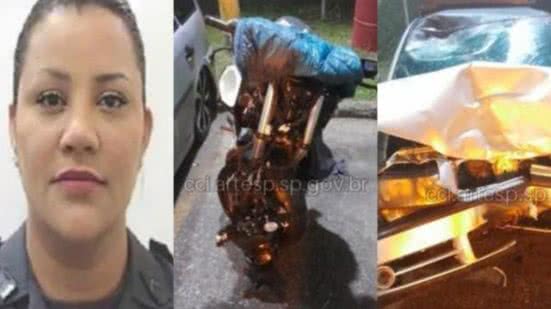 Bruna Magalhães Jurasky, de 36 anos, soldado do 21º Batalhão de Polícia Militar do Interior - Imagem: Divulgado/ Polícia Militar e CCI - Artesp