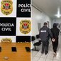 Homem de 23 anos foi preso durante operação da Polícia Civil no bairro Alto do Coqueiro, em Iporanga. Quatro celulares e uma porção de substância semelhante à maconha foram apreendidos e serão periciados - Imagem: Divulgação/Polícia Civil
