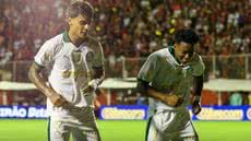 Richard Ríos e Endrick, na comemoração do gol que deu os três pontos ao Palmeiras - Imagem: Twitter/ @Brasileirao