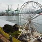 Roda-gigante está sendo instalada em Santos - Imagem: Reprodução/Instagram