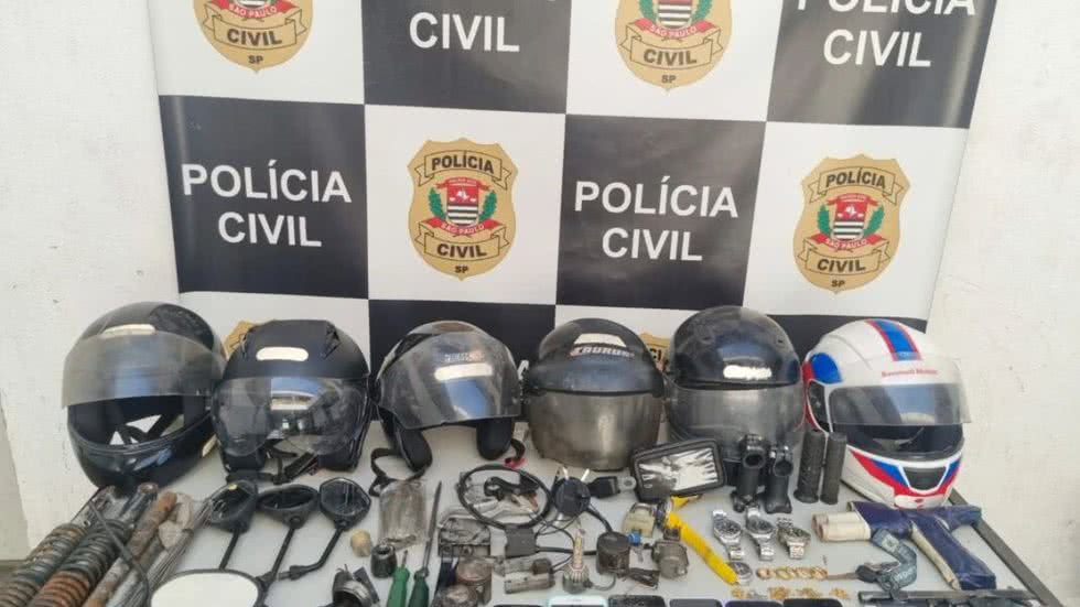 Objetos apreendidos - Imagem:Reprodução/Polícia Civil