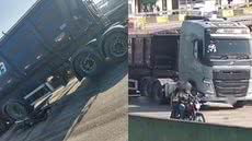 Tragédia na Via Anchieta: motociclista derrapa em óleo e morre atropelado - Imagem: Reprodução/Redes sociais