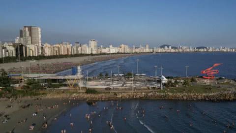 Quase 3 milhões de turistas são esperados durante temporada de verão em Santos - Imagem: reprodução Prefeitura de Santos