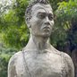 Busto do Zumbi dos Palmares, em Santos - Imagem: Reprodução/Matheus Croce/g1